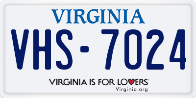 VA license plate VHS7024