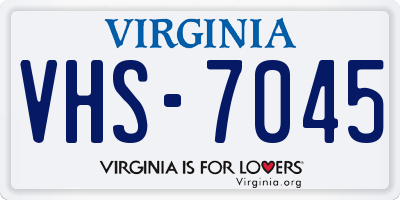 VA license plate VHS7045