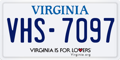 VA license plate VHS7097