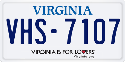 VA license plate VHS7107