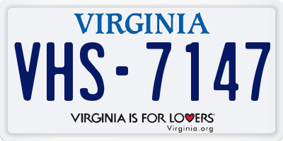 VA license plate VHS7147