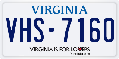 VA license plate VHS7160