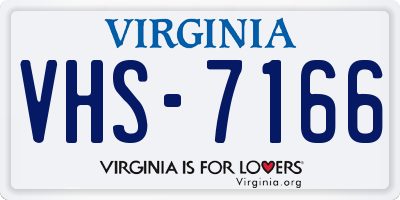 VA license plate VHS7166