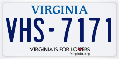 VA license plate VHS7171