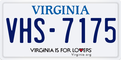 VA license plate VHS7175