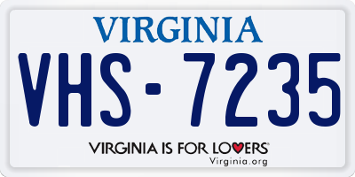 VA license plate VHS7235