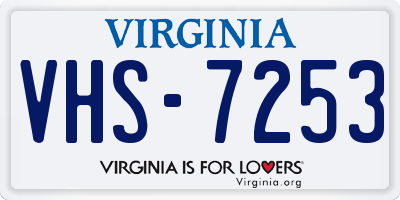 VA license plate VHS7253