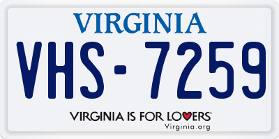 VA license plate VHS7259