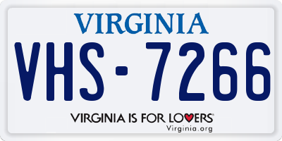 VA license plate VHS7266