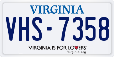 VA license plate VHS7358