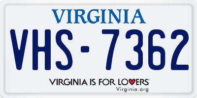VA license plate VHS7362