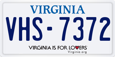 VA license plate VHS7372