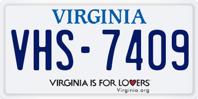 VA license plate VHS7409