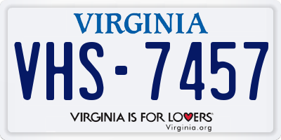 VA license plate VHS7457