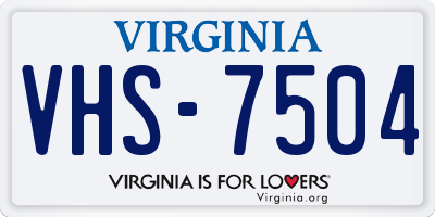 VA license plate VHS7504