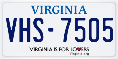 VA license plate VHS7505