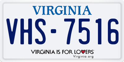 VA license plate VHS7516