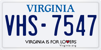 VA license plate VHS7547