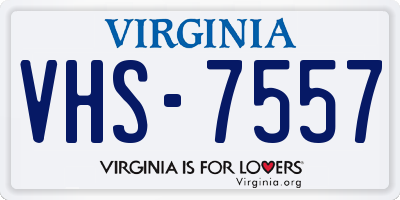 VA license plate VHS7557