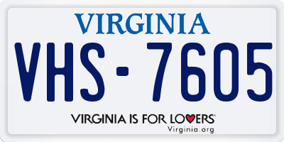 VA license plate VHS7605