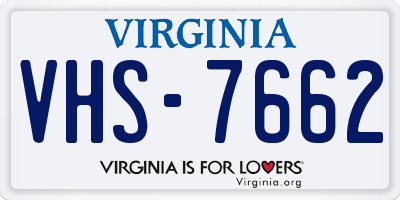 VA license plate VHS7662