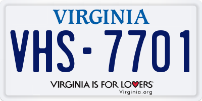 VA license plate VHS7701