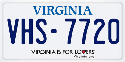 VA license plate VHS7720