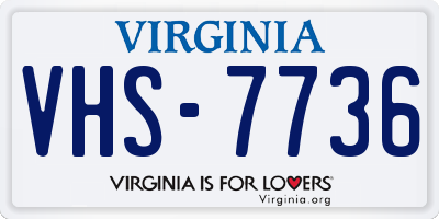 VA license plate VHS7736