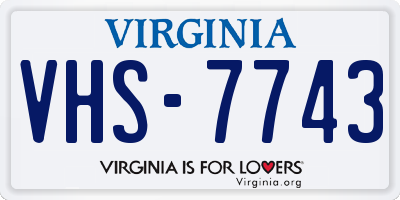 VA license plate VHS7743