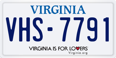 VA license plate VHS7791