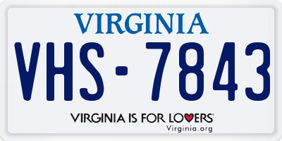 VA license plate VHS7843