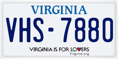 VA license plate VHS7880