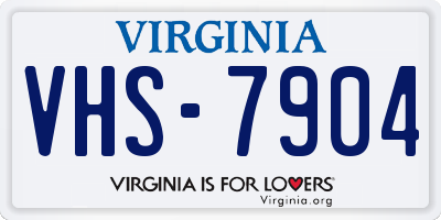 VA license plate VHS7904
