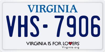 VA license plate VHS7906