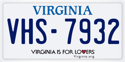 VA license plate VHS7932