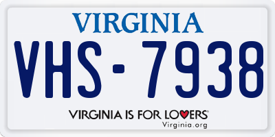 VA license plate VHS7938