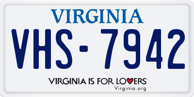VA license plate VHS7942