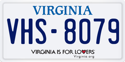 VA license plate VHS8079