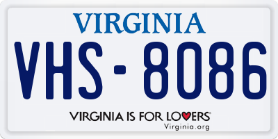 VA license plate VHS8086