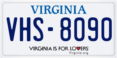 VA license plate VHS8090