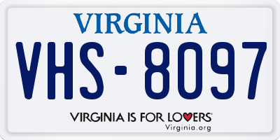 VA license plate VHS8097