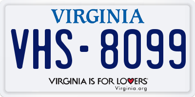 VA license plate VHS8099