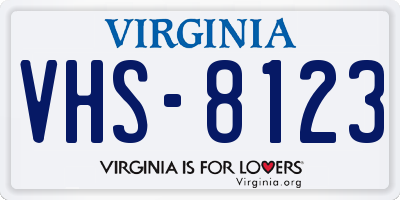 VA license plate VHS8123