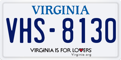 VA license plate VHS8130