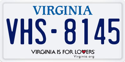 VA license plate VHS8145