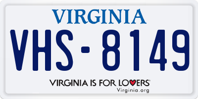 VA license plate VHS8149