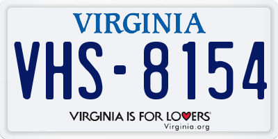 VA license plate VHS8154