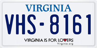 VA license plate VHS8161