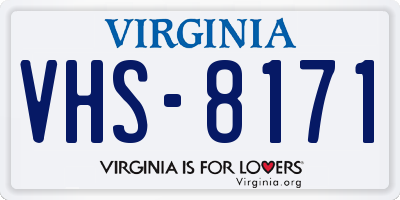 VA license plate VHS8171