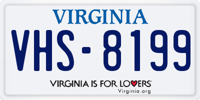 VA license plate VHS8199
